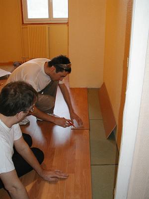 La pose du parquet
